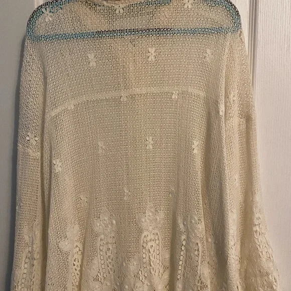 Cream Lace Knit Cardigan/Blouse - Picture 2 of 5